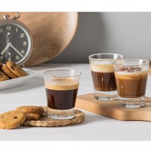 6 pz Bicchieri tazzine per liquore caffè espresso in vetro trasparente 120ml