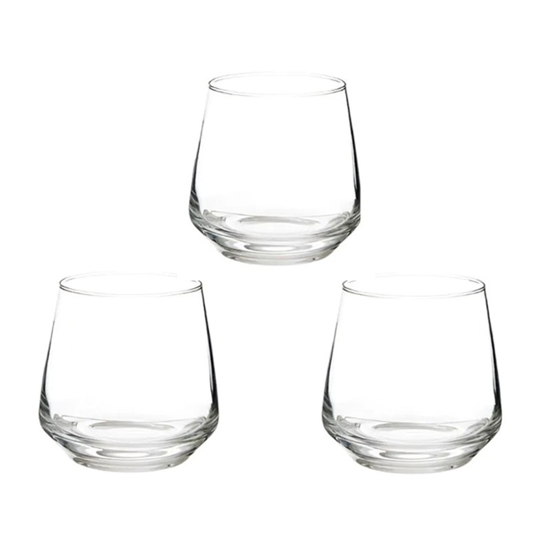 Set 3 bicchieri acqua vino in vetro 300 ml moderno succo whiskey bevande