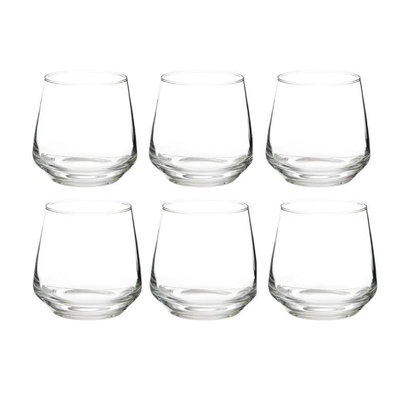 Set 6 bicchieri acqua vino in vetro 300 ml moderno succo whiskey bevande