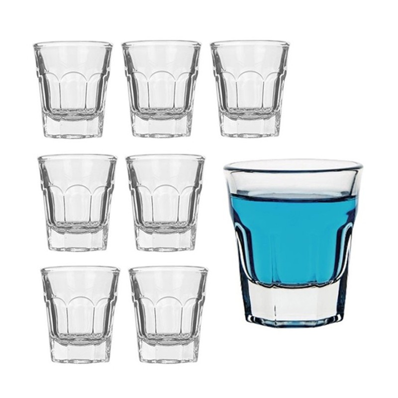 Bicchierini in vetro da liquore 8 pz bicchieri chupito shot amaro feste e bar