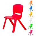 Sedia Colorata per Bambini 60kg in Plastica Modello Impilabile 48x36x33cm