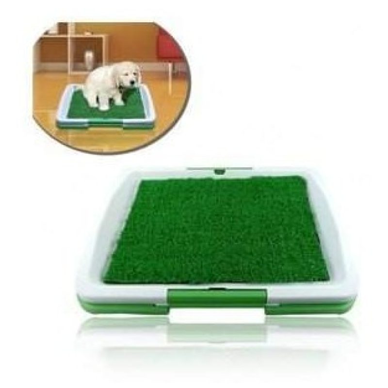 Lettiera mini wc per cani e gatti con erba sintetica assorbente 