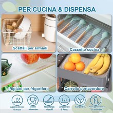 Tappetino tappeto antiscivolo protettivo per lavello cucina rotolo 6 pezzi bolle