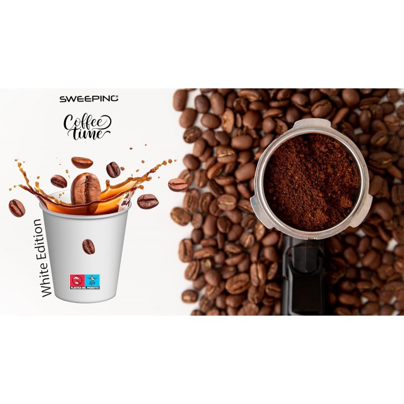 Sweeping Party Kit accessori caffè bicchierini in carta 75ml + pale...