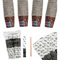 Kit accessori caffè bicchierini in carta 75ml + palettine monouso 1000 pz