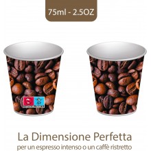 Kit accessori caffè bicchierini in carta 75ml + palettine monouso 1000 pz