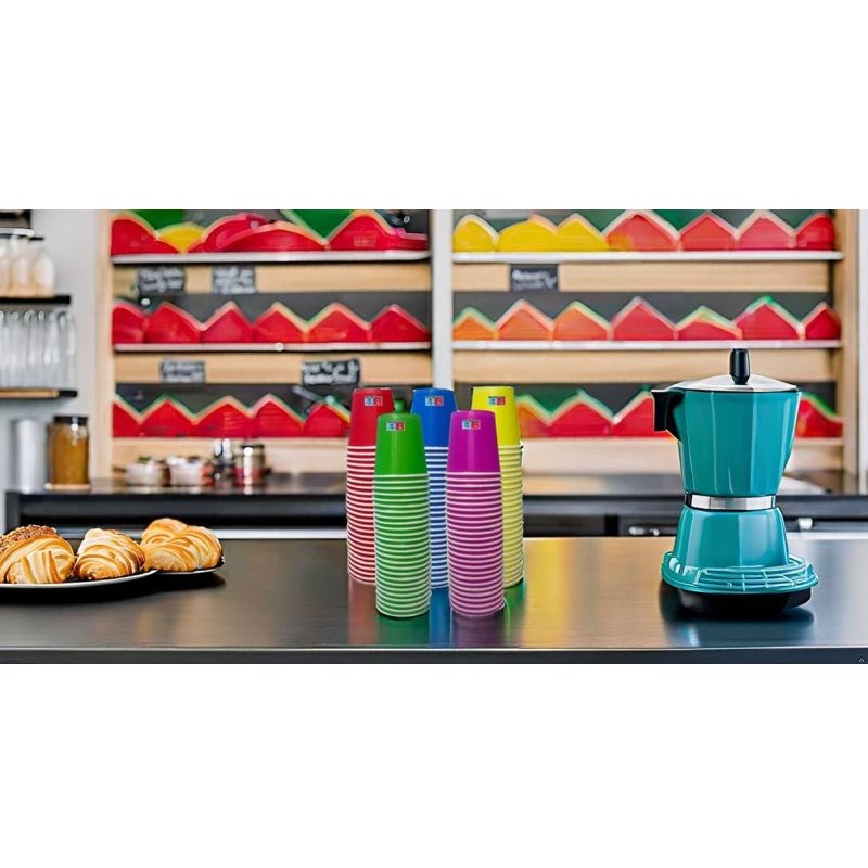 Sweeping Party Kit accessori caffè bicchierini in carta 75 ml + pal...