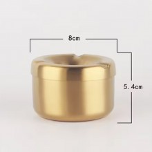 Posacenere/Portacenere in acciaio oro 6/12pz rotondo bar pub ristorante esterno 8cm