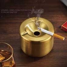 Posacenere/Portacenere in acciaio oro 6/12pz rotondo bar pub ristorante esterno 8cm