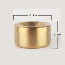 Posacenere/Portacenere in acciaio oro 6/12pz rotondo bar pub ristorante esterno 10cm