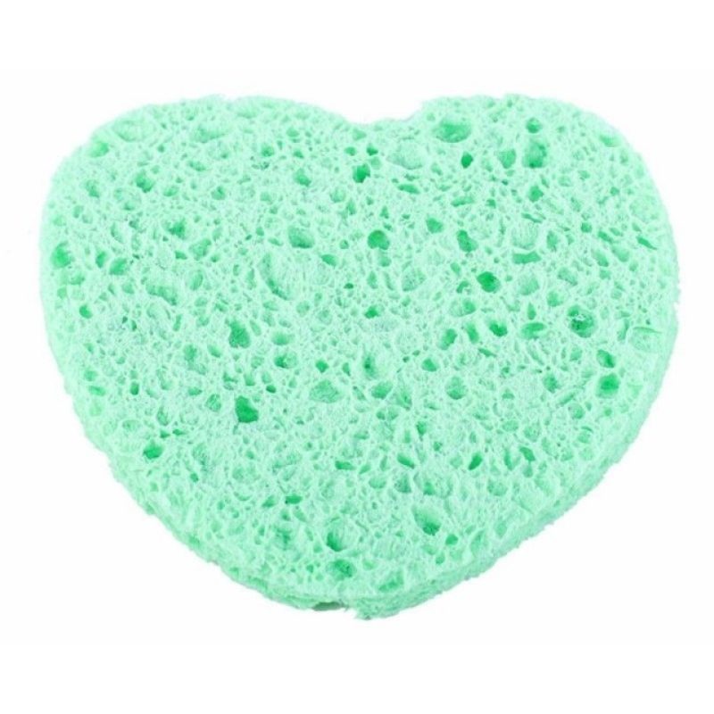 4x spugnette forma di cuore struccanti rimuovi trucco lavare viso donna sapone