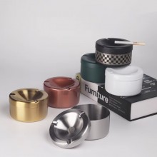 Posacenere/Portacenere in acciaio 6/12pz rotondo bar pub ristorante esterno 10cm