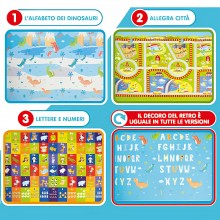 Tappeto da gioco cameretta bambini Primi Passi per Neonati reversibile 150x200cm