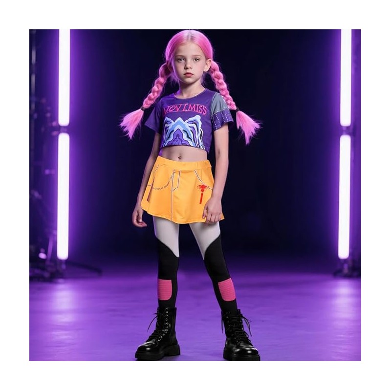 Festaglam Costume Mira K-Pop Demon Hunters bambina Carnevale Pop St...