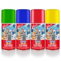 4 Bombolette di stelle filanti spray colorate party festa Carnevale 150 ml