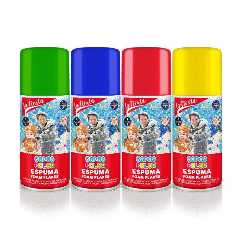 4 Bombolette di stelle filanti spray colorate party festa Carnevale 150 ml