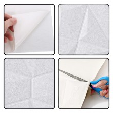 5x 3D Piastrelle Adesive da parete 70 X 70 Cm decorativo muro 3D Schiuma di PVC