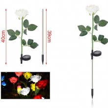 2xLuci solari forma di fiori led rosa energia solare da giardino esterno faretto