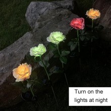 2xLuci solari forma di fiori led rosa energia solare da giardino esterno faretto