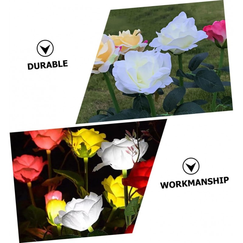 Kmt Style 2xLuci solari forma di fiori led rosa energia solare da g...