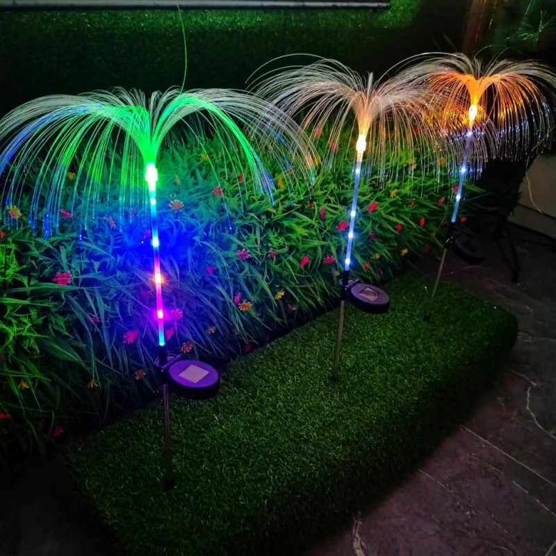 Kmt Style 2x Luci solari fibra ottica led RGB energia solare da gia...