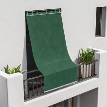 Tenda da Sole con Anelli A Caduta per Esterno Porta Balcone Veranda Tinta Unita