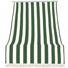 Tende da Sole a Righe Larghe con Anelli a caduta in Tessuto Resistente da Esterno