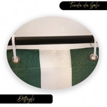 Tende da Sole a Righe Larghe con Anelli a caduta in Tessuto Resistente da Esterno