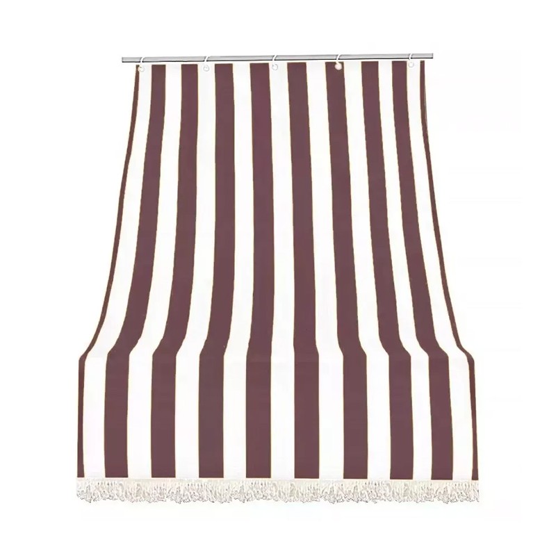 Tende da Sole a Righe Larghe con Anelli a caduta Esterno in Tessuto Resistente