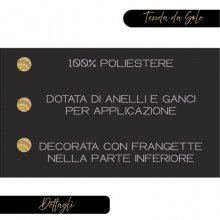 Tende da Sole a Righe Larghe con Anelli a caduta Esterno in Tessuto Resistente