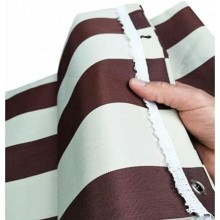 Tende da Sole a Righe Larghe con Anelli a caduta Esterno in Tessuto Resistente