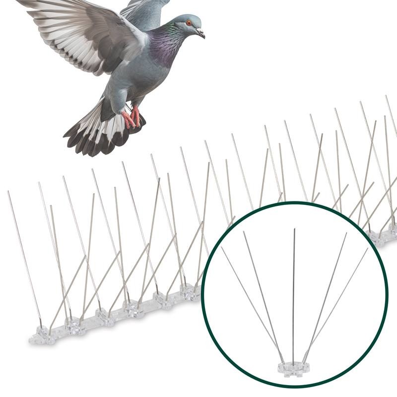 12mt Dissuasori per piccioni e uccelli volatili flessibile acciaio inox 60 aghi