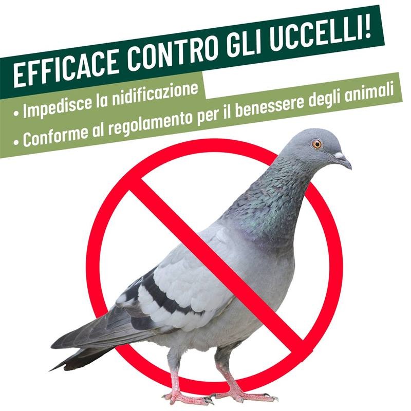 Kmt Style 12mt Dissuasori per piccioni e uccelli volatili flessibil...