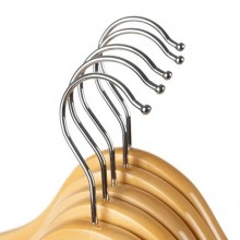 Set 12 Grucce Appendiabiti in Legno per Pantaloni Camicie con Scalanature Spalle