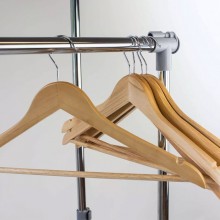 Set 12 Grucce Appendiabiti in Legno per Pantaloni Camicie con Scalanature Spalle