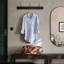 Set 12 Grucce Appendiabiti in Legno per Pantaloni Camicie con Scalanature Spalle