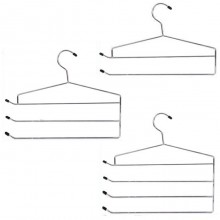 Set 5 Grucce Appendiabiti a 2/3/4 aste Pantaloni in metallo salvaspazio armadio
