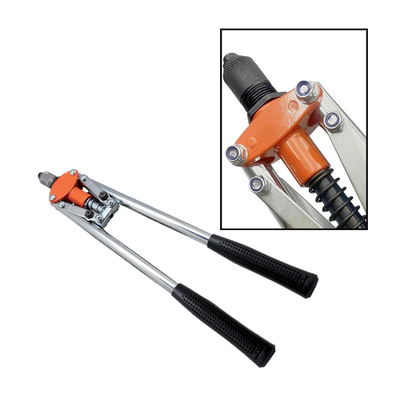 Rivettatrice Manuale 370 mm doppia Professionale per rivetti da 2.1/3.2/4.8 mm