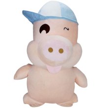 Maialino gigante grande Peluche con cappello 100 cm bambini animali maiale