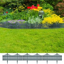 Staccionata recinzione steccato 6 pz da 32x61 cm giardino piante aiuole
