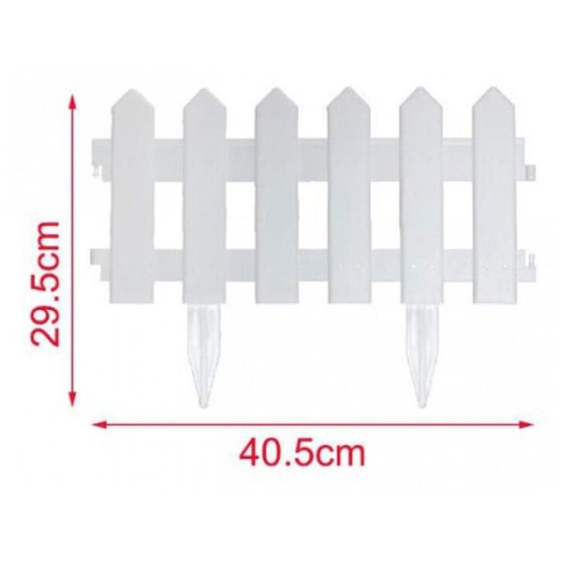 Kmt Style Staccionata steccato recinzione giardino in plastica bian...