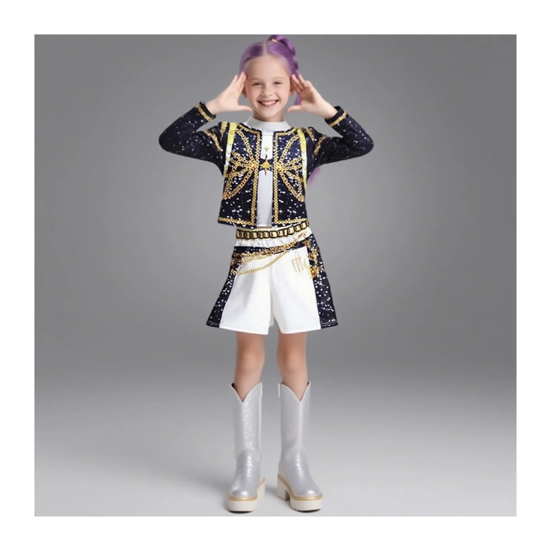 Festaglam Costume Rumi K-Pop Demon Hunters bambina Carnevale Pop St...