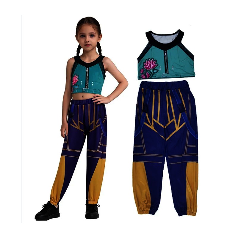 Costume Zoey K-Pop Demon Hunters bambina Carnevale Pop Star cosplay huntrix