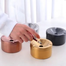 Posacenere/Portacenere in acciaio oro 6/12pz rotondo bar pub ristorante esterno 8cm