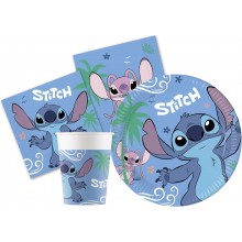 Kit addobbi festa compleanno Stitch X8X16X24X32X40X96 Persone piatti bicchieri