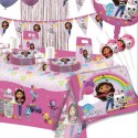 Kit addobbi festa compleanno Gabby's Dollhouse X8X16X24X32X40X96 Persone piatti