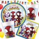 Kit addobbi festa compleanno Spidey spiderman X8X16X24X32X40X96 Persone piatti