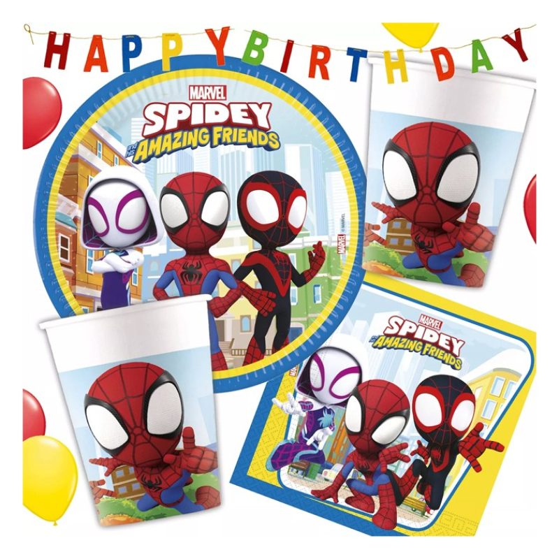 WeParty Kit addobbi festa compleanno Spidey spiderman X8X16X24X32X4...