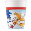 Kit addobbi festa compleanno Sonic X8X16X24X32X40X96 Persone piatti bicchieri