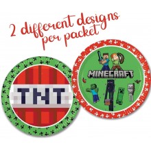 Kit addobbi festa compleanno Minecraft X8X16X24X32X40X48X96 Persone piatti